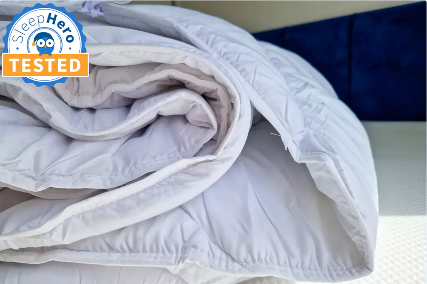 sleep hero tested seal on duvet